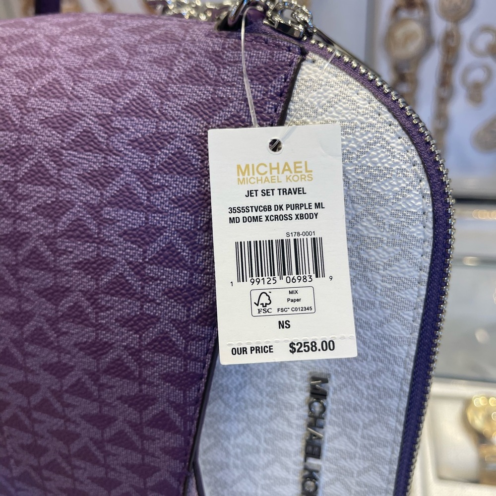 MICHAEL KORS Jet Set Travel Color-Block Signature Logo Crossbody Bag
Dark Purple - Picture 10 of 16